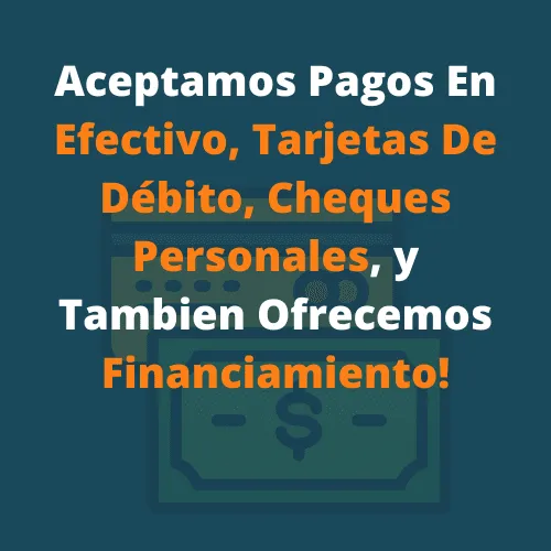 Plomero Yanez - Aceptamos efectivo, todas las principales tarjetas de crédito, tarjetas de débito, cheques personales, giros postales y Bitcoin.